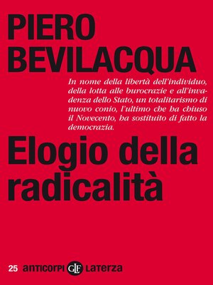 cover image of Elogio della radicalità